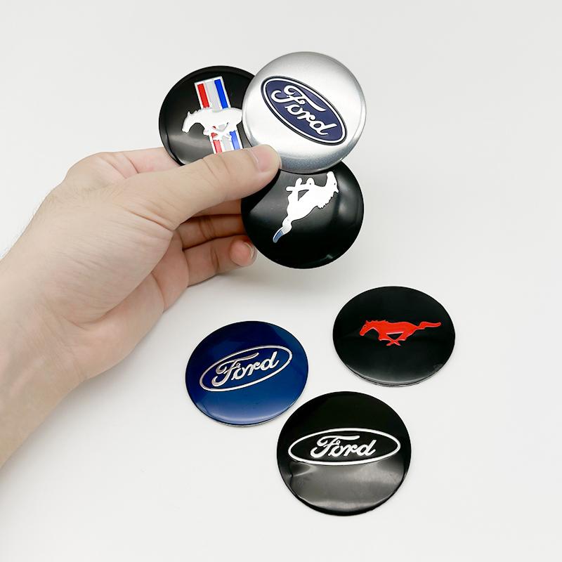 cfpqt10 4Pcs 56mm ABS Car Wheel Center Hub Cap Badge Emblem For Ford Focus Mondeo Fusion Escape Kuga F150 F250 Auto Tuning Accessory