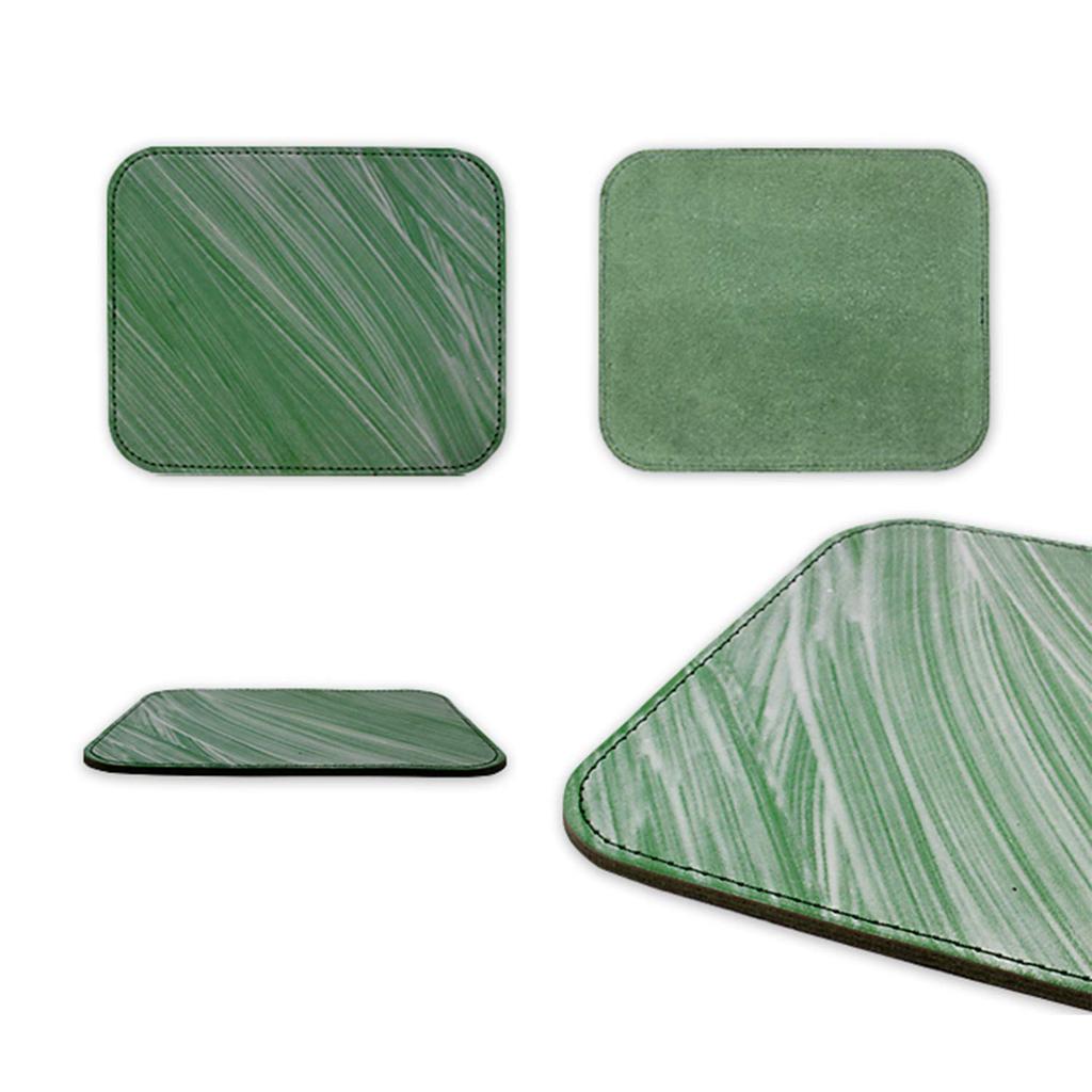 Химедзи Натуральная Кожа Мышь Уздечная Кожа [Кожа Хондзин] Коврик, (Павлин синий)