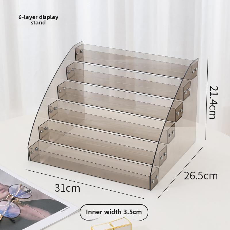 Прозрачная акриловая многослойная подставка для лака для ногтей и помады