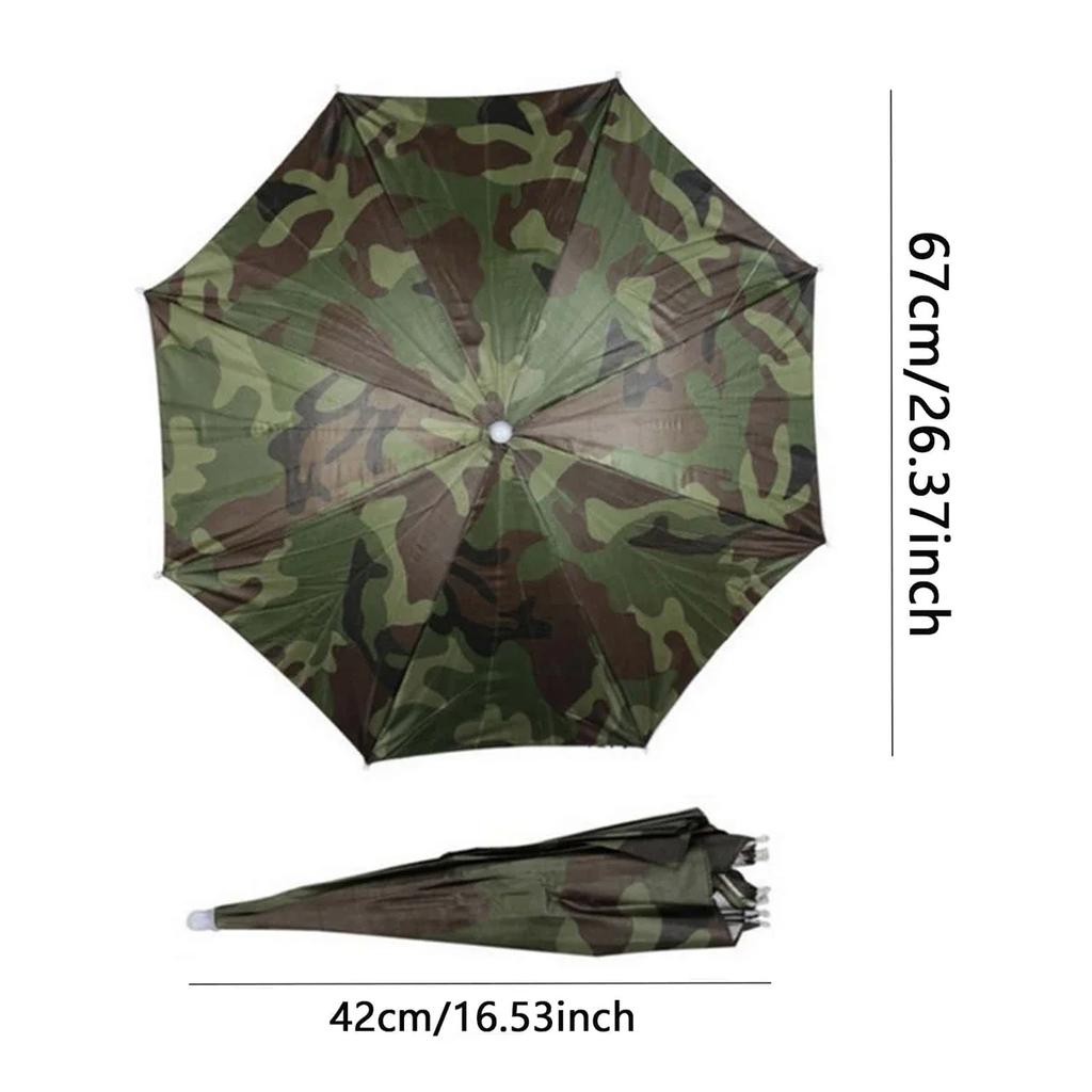 Портативный зонт-шляпа от дождя, складная, для отдыха на природе, водонепроницаемая, для кемпинга, рыбалки, пляжная, надеваемая на голову.