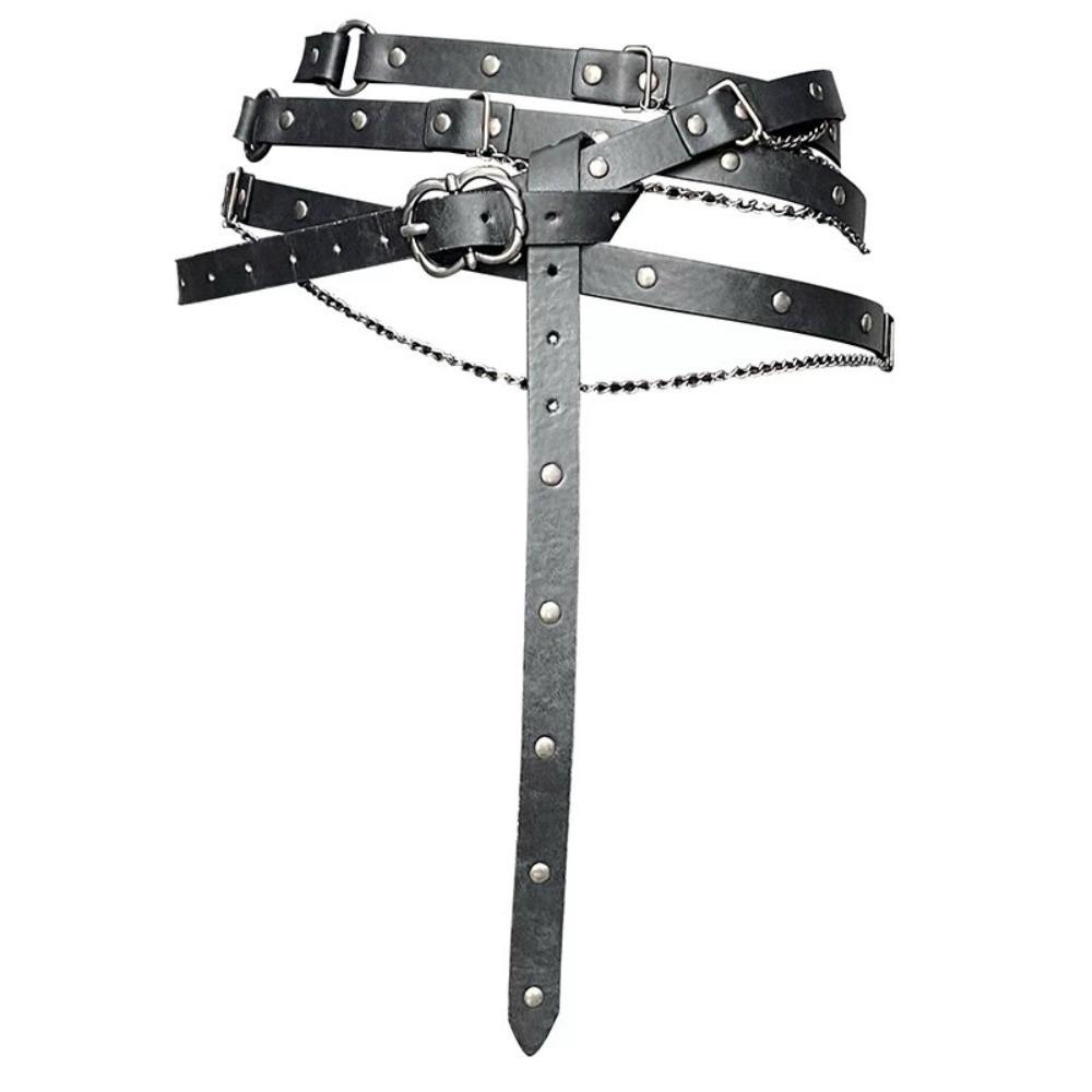 Metal Pin Buckle Viking Waist Belts Adjustable Chain Belt  Dress Wear