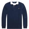 Polo FW25 Классический крой Вышитый логотип-лошадка Флисовая рубашка-поло с длинным рукавом Мужские топы 710696487-001