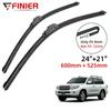 2 шт. щетки стеклоочистителя для Toyota Prado J200 2008-2009 24 "21" подходят для переднего лобового стекла, щетки для окон, резак, аксессуары 2008 2009