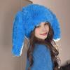 Зимняя плюшевая шапка в форме мультяшного кролика с длинными пушистыми волосами для фотосъемки