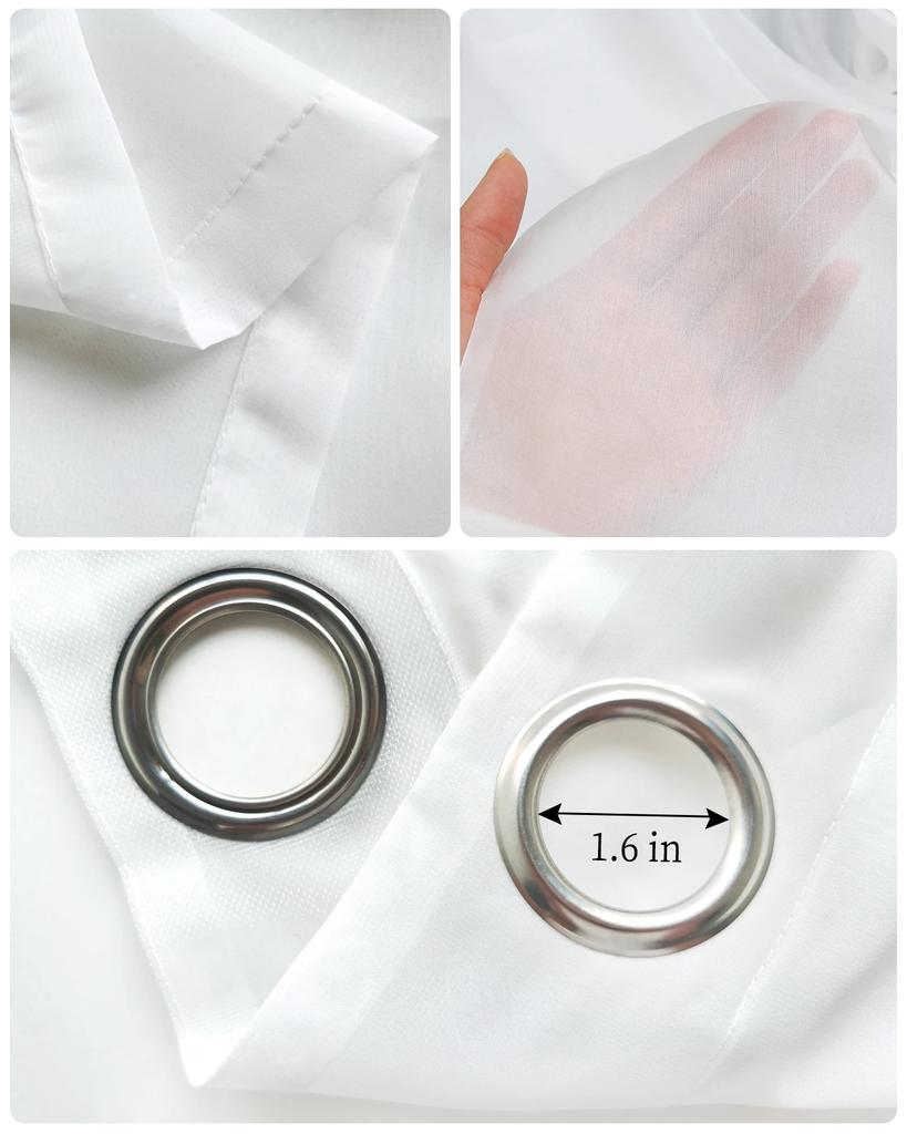 Ink Plum Blossom Flower Plant Tulle Sheer Curtains for Living Room Decoration Window Curtain for Bedroom Voile Organza Drapes