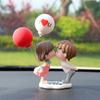 Car Decoration Cute Cartoon Couples car mirror accessories Action Figure Figurines Balloon Ornament Auto Interior Dashboard Gift