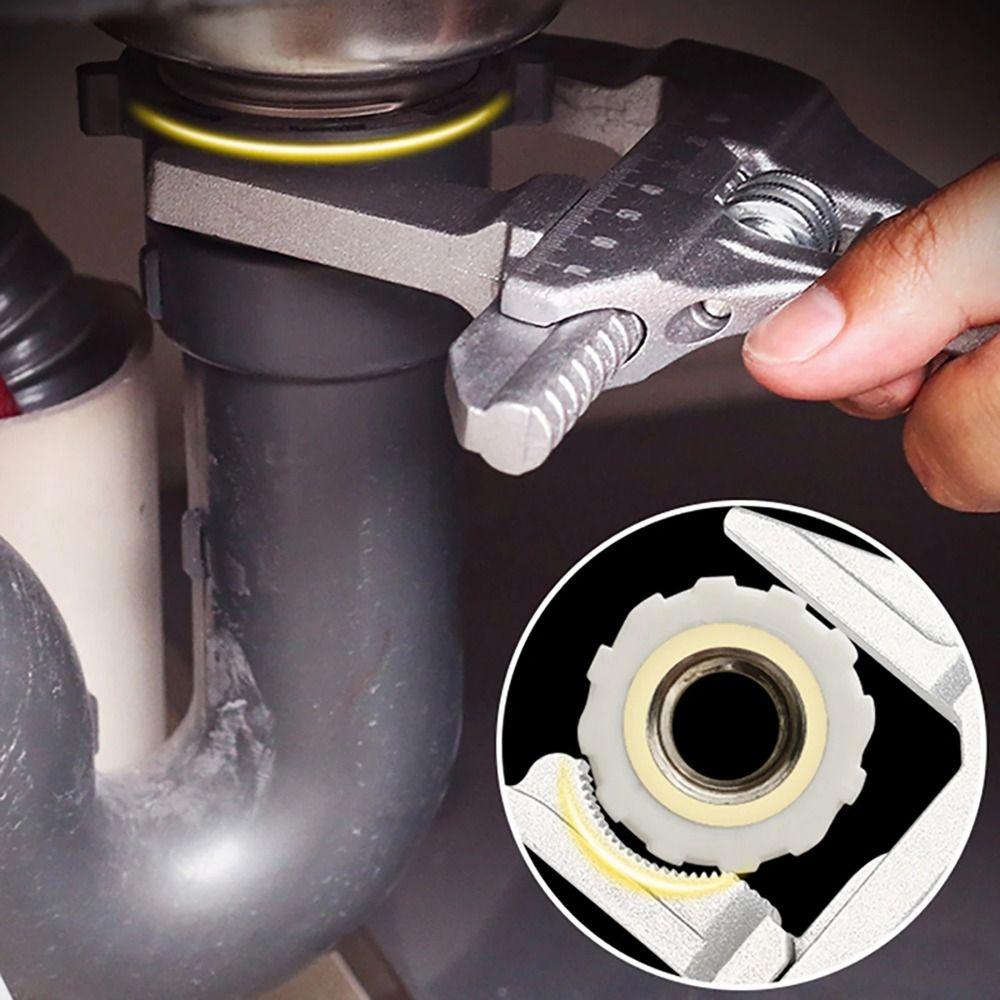 Большой гаечный ключ для ванной комнаты, сантехнический ключ из высокоуглеродистой стали, разводной гаечный ключ для узких мест