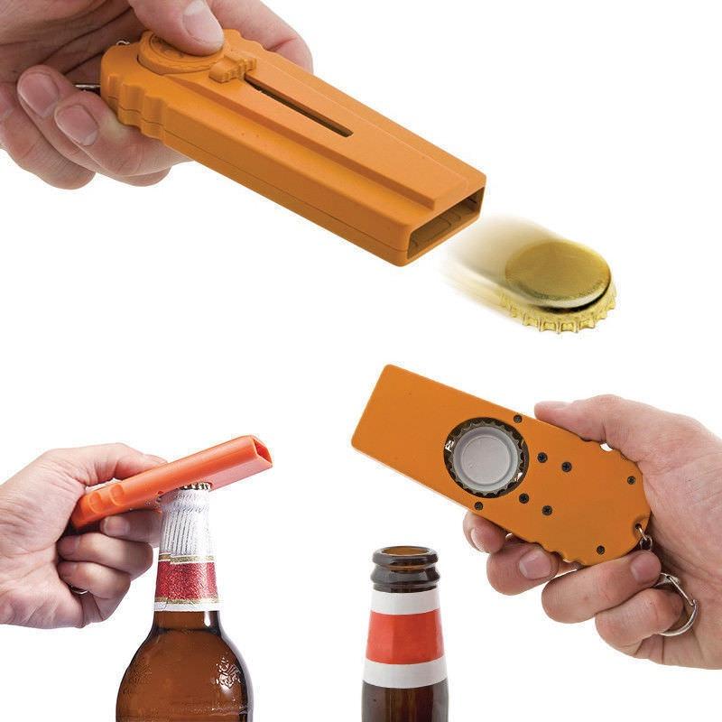 Уникальная летающая открывалка для пивных бутылок с пусковым механизмом для крышек и инструментом-брелком