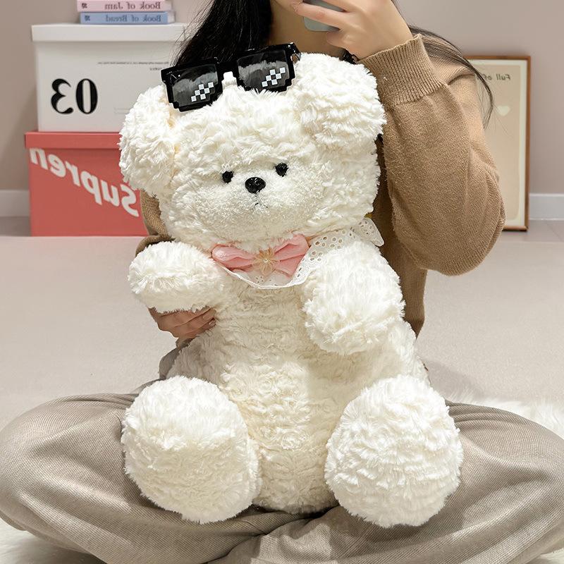 Little Girl Sleeping In Bed Bunny Plush Doll Cute Dog Cat Soothing Pillow Girl Gift