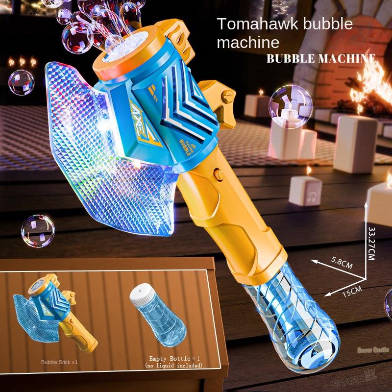 Мультяшный Томагавк Световая Машина для Пузырей Электрические Детские Игрушки без батареек без мыльной воды