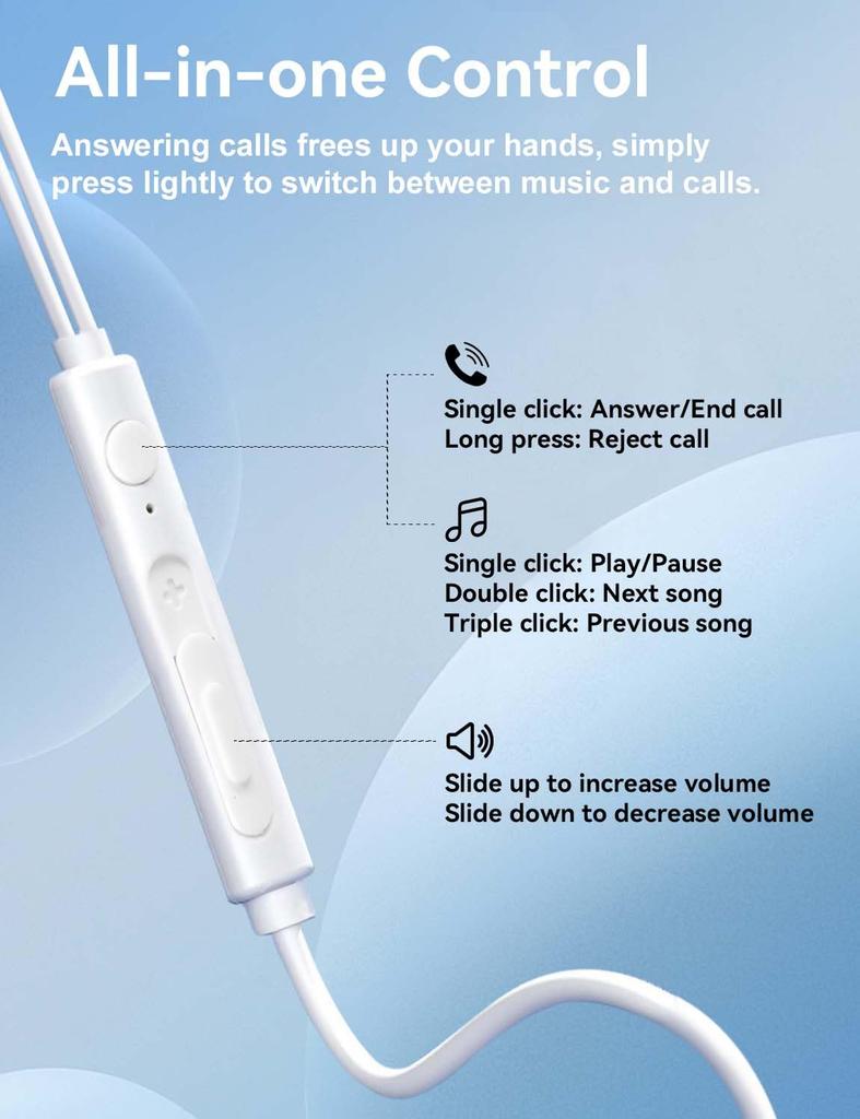 Проводные наушники MAS CARNEY Type C TH8, совместимые с iPhone iPad Samsung Galaxy Google, черный USB-C микрофон, 15/16, Pro, S25/S24,