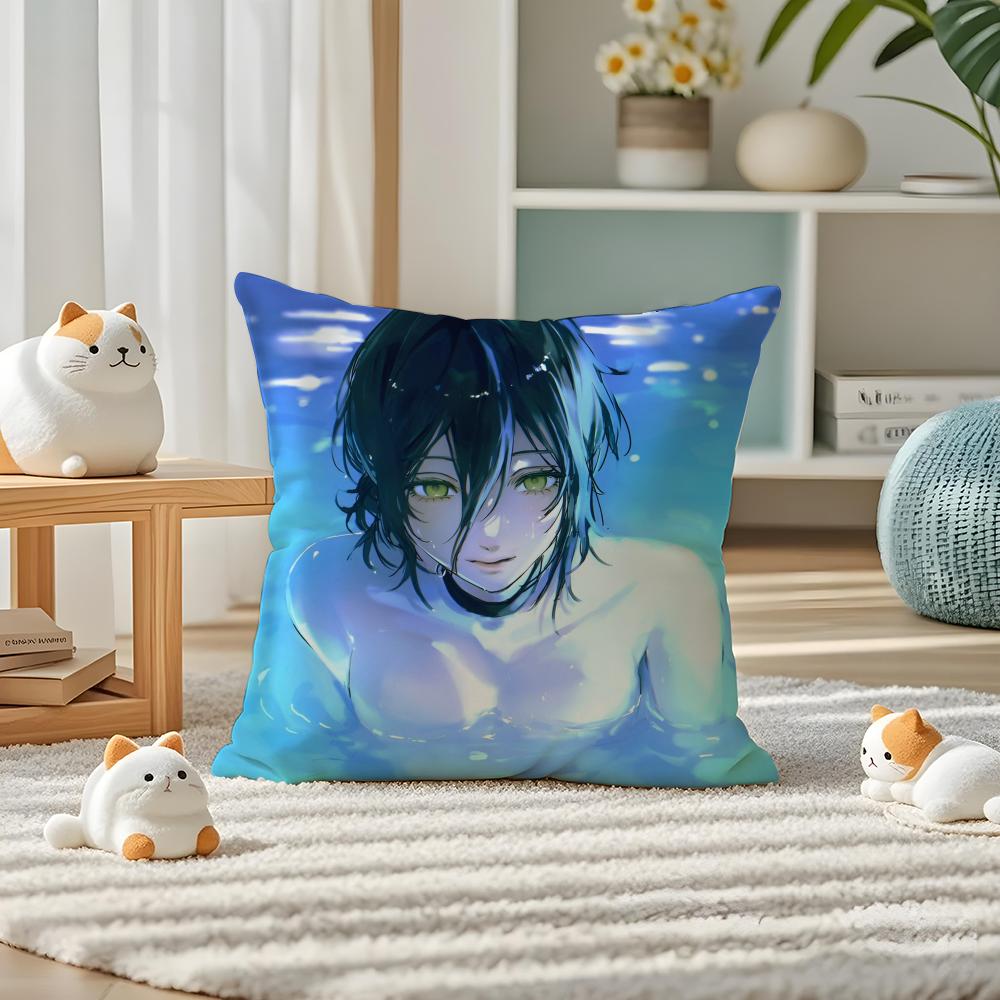 Anime RRaze Chainsaw Sexy Pillow Case Silky elegant Comfort Sofa Bed Invisible zipper