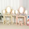 Children's Wooden Three Mirror Dresser Girl's Play Simulation Scene Simulation Toys