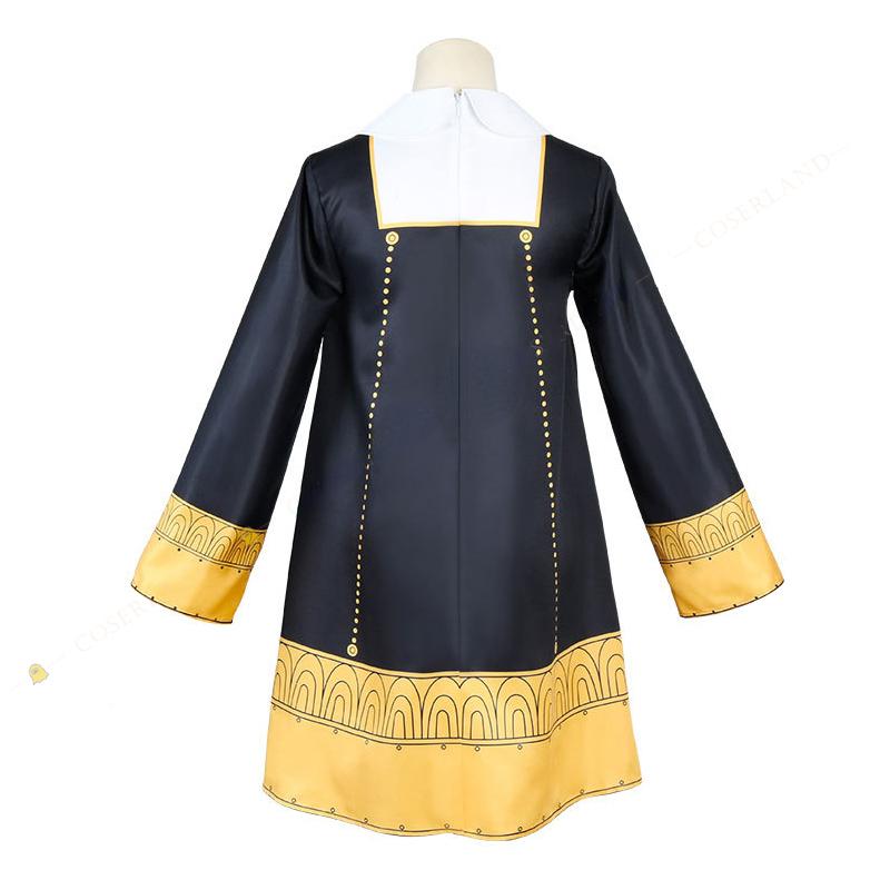 Anime SPY X FAMILY Anya Forger Cosplay Costume Women Black Dress Uniform Full Sets Halloween Carnival Party Clothes