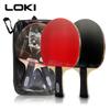 Original Loki K1000 Table Tennis Racket 2PCS ITTF Approved Ping Pong Bats Paddle 5 Wood Blade with Elastic Rubber