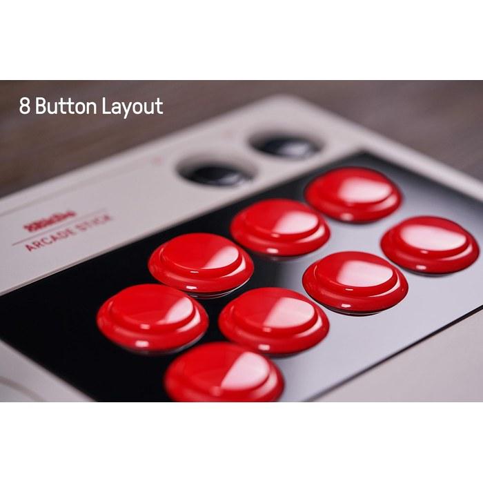 8Bitdo Bluetooth Arcade Stick для Switch и Windows (Белый/красный/черный)