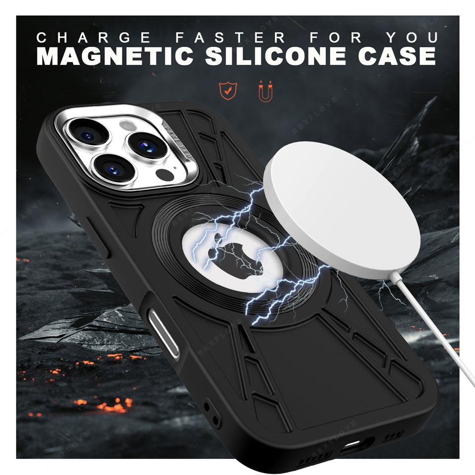 Magnetic Phone Case For For Iphone 16E 1 14 13 12 11 16 17 Pro Max Air 14 1 16 Plus Silicone Protector Shockproof Cover