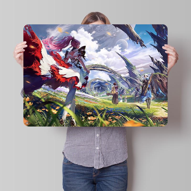 Fantasy World Poster Retro D Printed Metal Signs Customized Wall Hanging Gift for Decor Room Decoration Gaming Tin Sign House