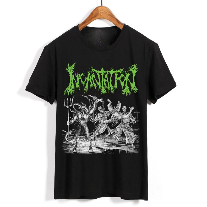 SALE Vintage Incantation Band For Fans Cotton All Size Unisex Black Tee Shirt Unisex T-Shirt