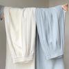 Chinese White Yamamoto Pants for Women In Summer Thin Casual High Waisted Sagging Texture Lazy Straight Leg Pants