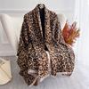 New Fashion Leopard Print Design Winter Scarf Cashmere for Women Jacquard Pashmina Wrap Female Thick Blanket Soft Bufanda Shawl