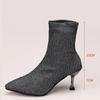 Pointed Toe Thin Heels Women Ankle Boots High Heel Sexy 2025 Autumn Fashion Women's Shoes Stretch Boots Ladies Party Sock Boots