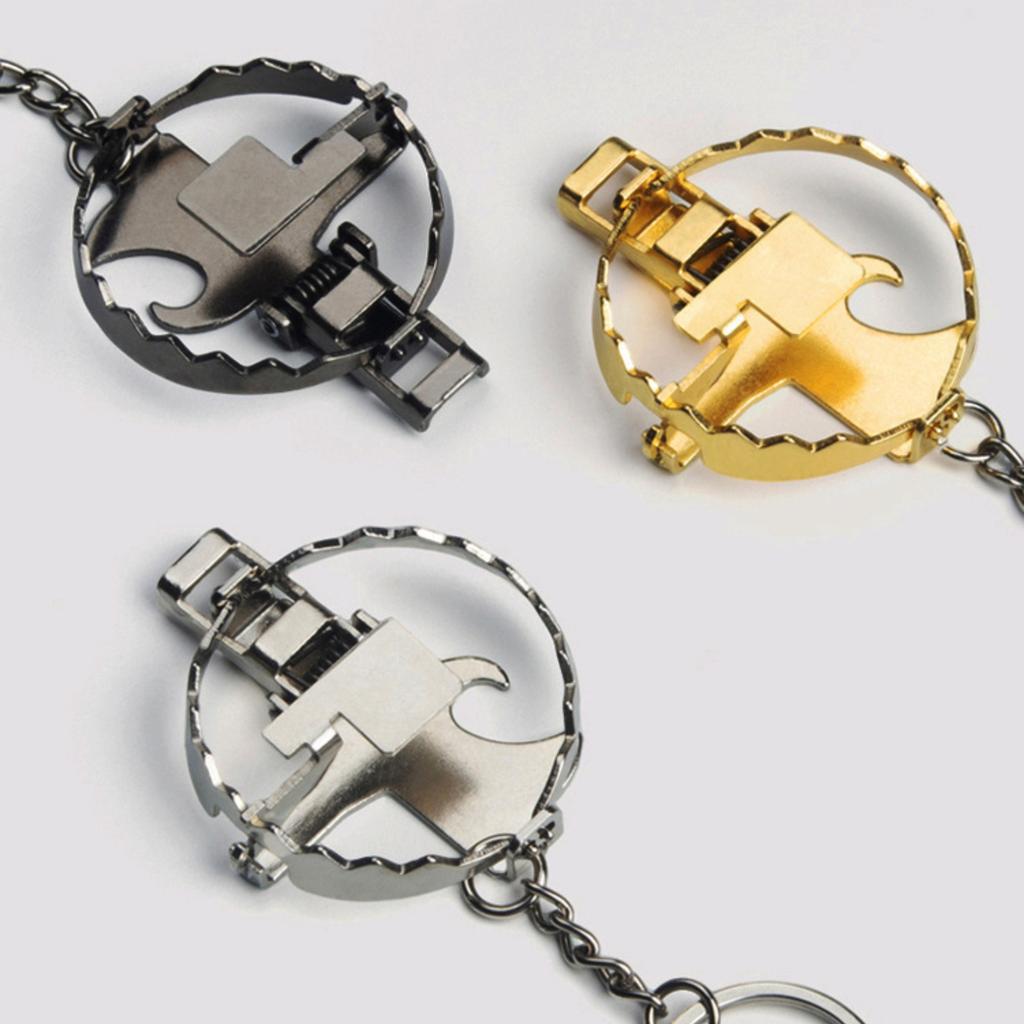 Metal Mousetrap Keychain, Pendant Car Key Chain