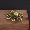 Brass Octopus, Antique Bronze Animal Ornament, Home Decor, Mini Office Decor, Creative Desktop, Tea Art Animal Craft