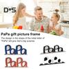 Father's Day Acrylic Photo Frame DIY PaPa Dad Letter Picture Frame Holder Table Sign Desktop Decoration Dad Grandpa Husband Birthday Festival Gift