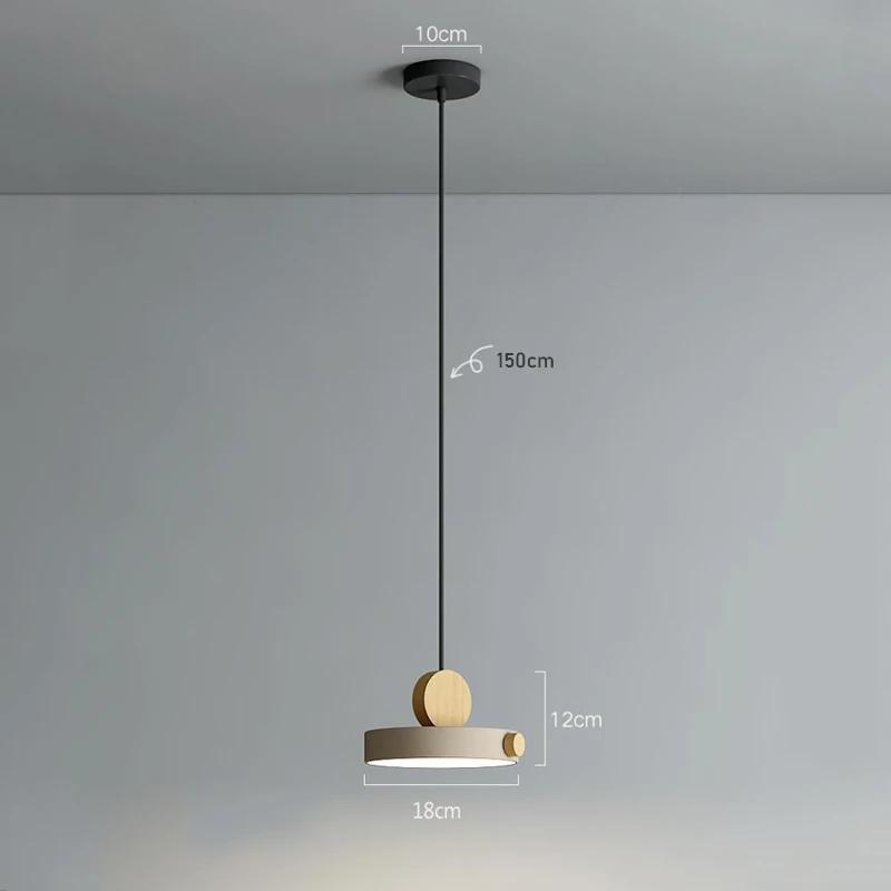 Подвесной светильник для обеденного стола в скандинавском стиле, современная трехцветная люстра с затемнением, украшения для баров и ресторанов, прикроватный светильник для спальни