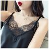 White Suspender Female Lace Vest Summer Suit with V-neck Large Top Lace Bottom Loose Solid Casual Top