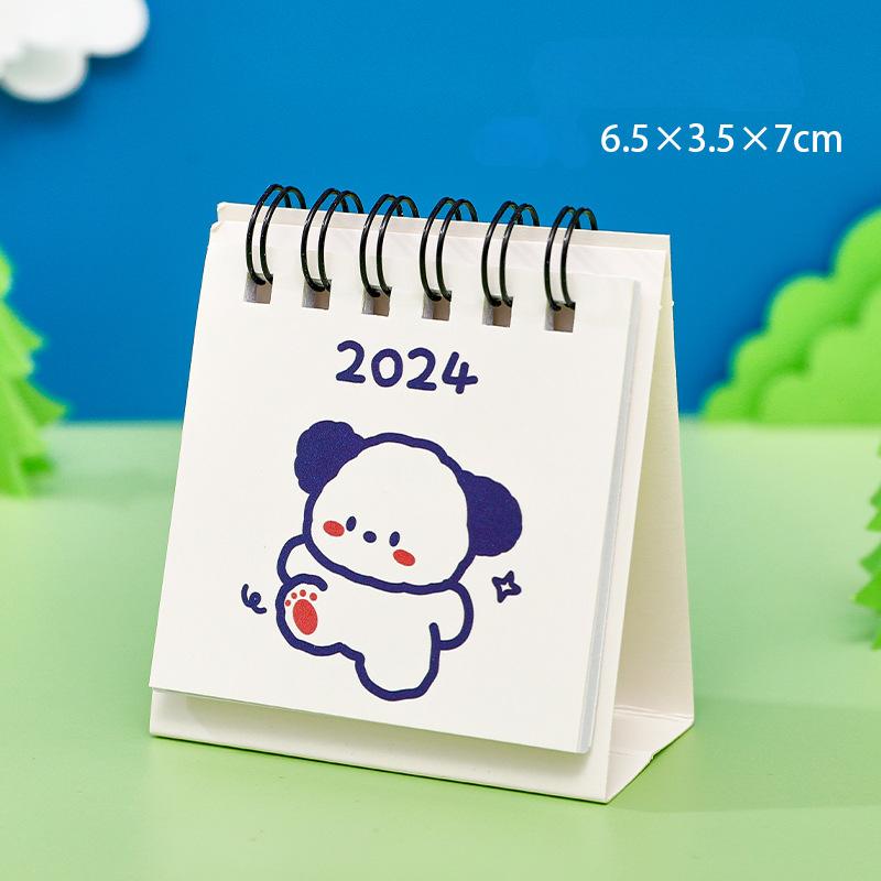 Мультяшный мини-настольный календарь, студенческий настольный декоративный календарь, милый фруктовый текстовый настольный календарь