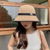 Big head circumference bucket hat female M standard face covering sun protection hat UV protection beach outdoor sun hat