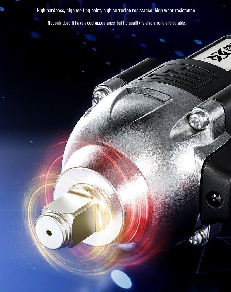 Бесщеточный электрический ударный гайковерт с высоким крутящим моментом и литиевой батареей для авторемонта, монтажа строительных лесов и деревообработки