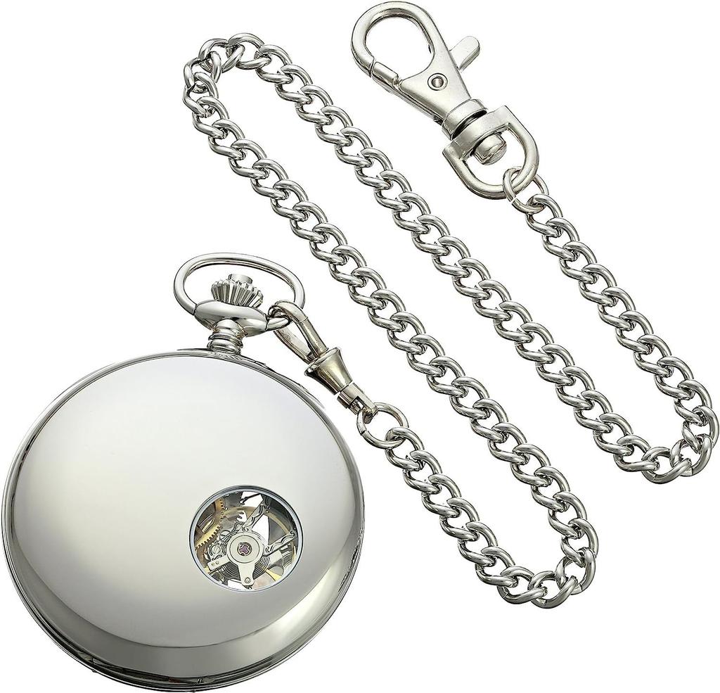 Карманные часы механические с ручным заводом скелетон [Charles Hubert] 3972-W мужские