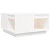 814530 vidaXL Coffee Table White 60x61x32.5 Cm Solid Pine Wood