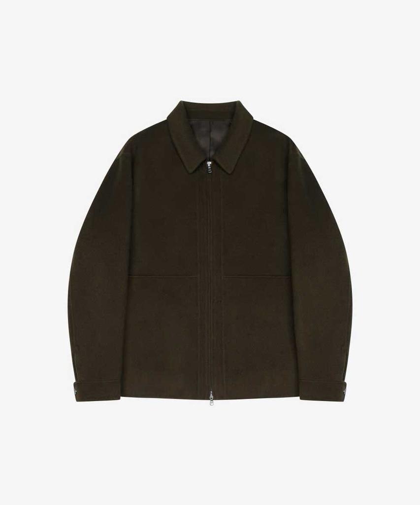 Sieg Standard Collar Handmade Zip-Up Jumper Brown (Pjmax6061)