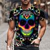 Men's Skull Tshirt 3D Printed Skull Graphic T-shirts For Men Oversized Short Sleeve Punk Tops Tee Shirt Men Death Clothing