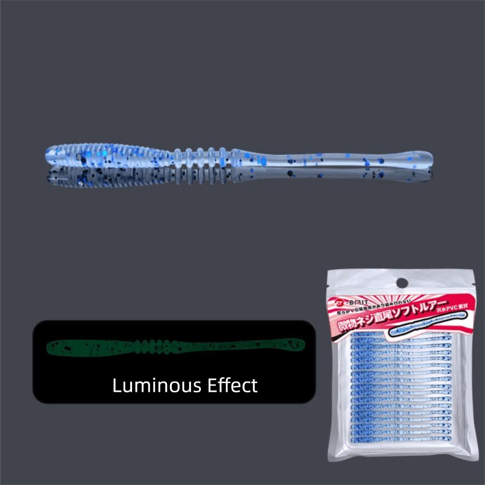 20PCS Threaded Texture Slow Sinking Soft Lure High Elastic Swing Impact Swimbait Perch