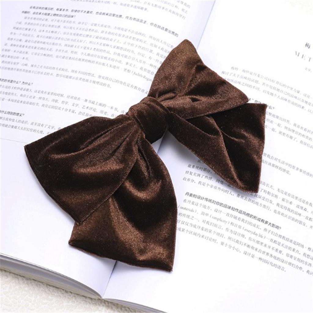 Fashion Women's Velvet Big Bow Knotted Hair Clip Two Layer Butterfly Barrettes Girls Hair Accessories