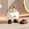 Yousheng Toothpick Dispenser Pen Holder Cartoon Design Multifunction 2 Grids Covered Tooth Pick Holder Desktop Storage Box