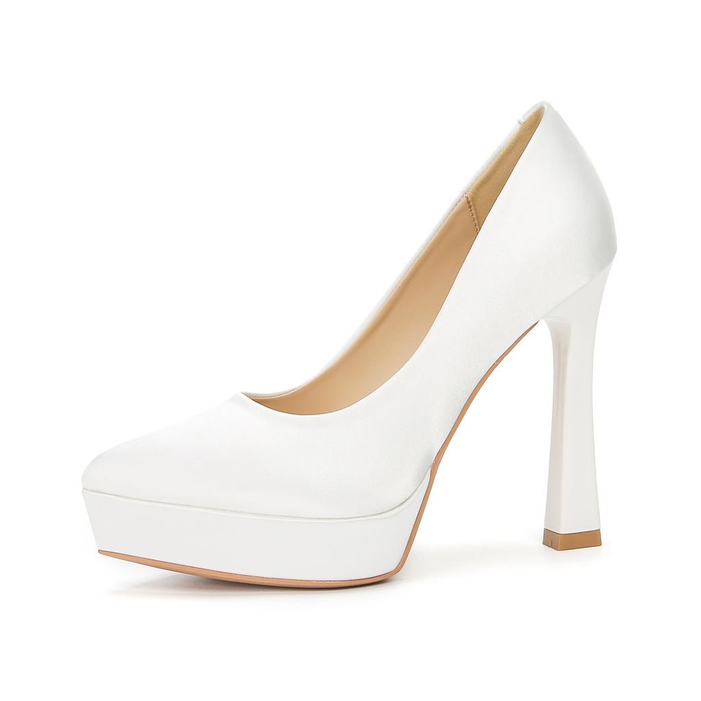 Темперамент атласные замшевые туфли на высоком каблуке не вызывают усталости ног острые тонкие каблуки супер высокие каблуки сексуальные водонепроницаемые туфли для стола одиночные