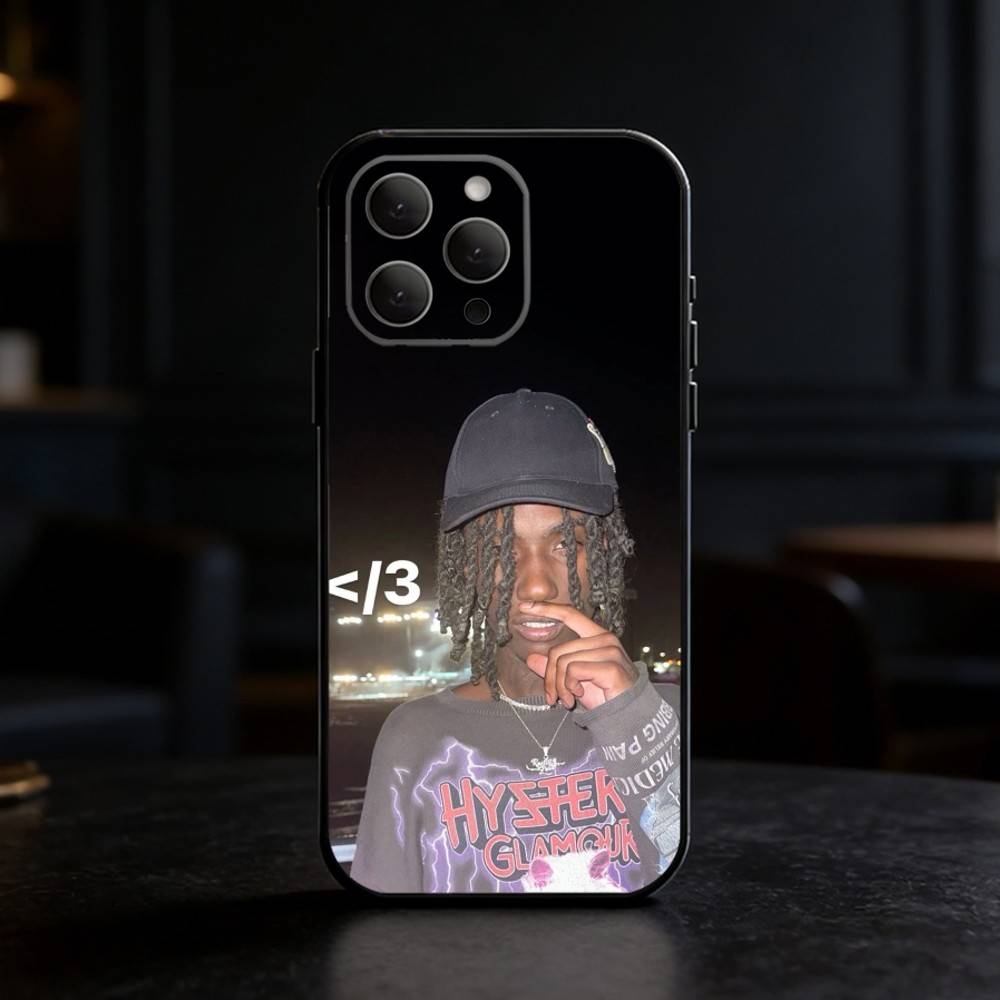 Чехол для телефона Rapper O-OsamaSon для iPhone 17,16,15,14,13,12,11 Plus,Pro,Max,Mini Силиконовый черный Мягкий чехол
