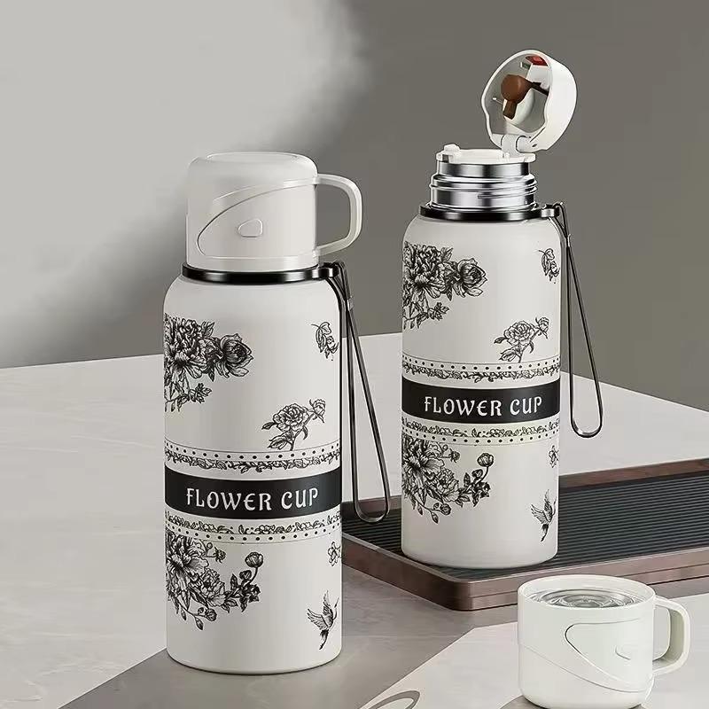 Садовая термобутылка Gardenia из нержавеющей стали 316, 600 мл, большая емкость, спортивный чайник для заваривания чая, стильная портативная бутылка для воды