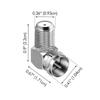F Male to F Female Coaxial Adapter 1Pcs 90 Degree Right Angled RF Converter Gold Plated for Antenna Cable Connection