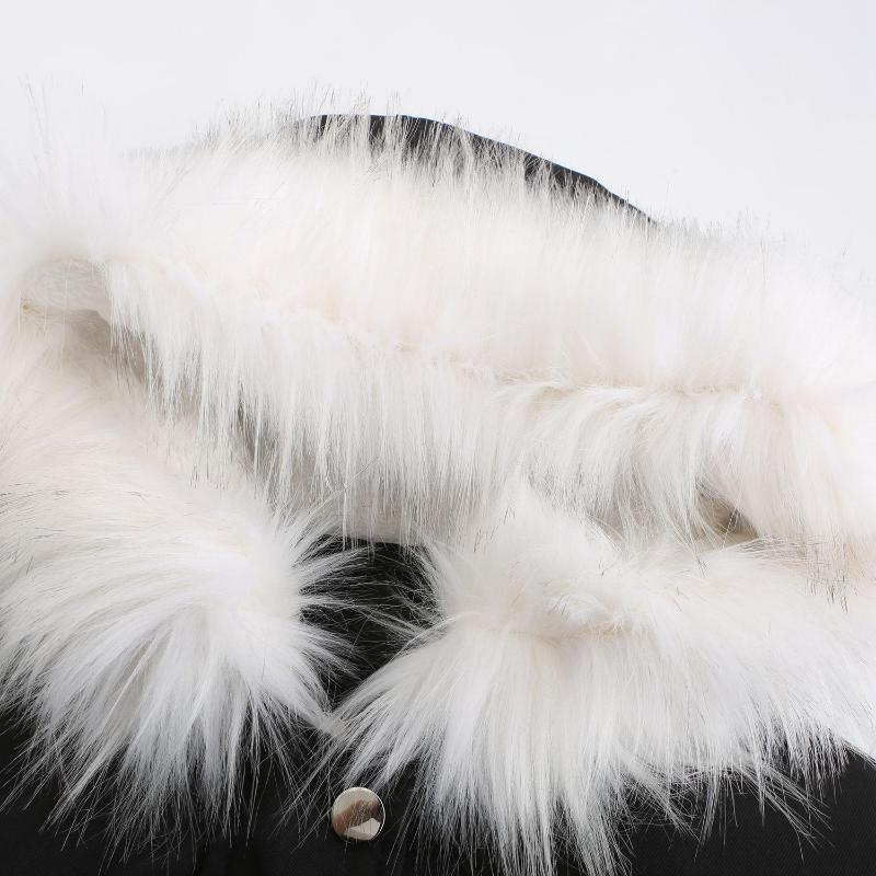 VANGULL Брендовое женское флисовое хлопковое пальто средней длины, теплое с меховым воротником, свободное зимнее пальто, однотонное пальто