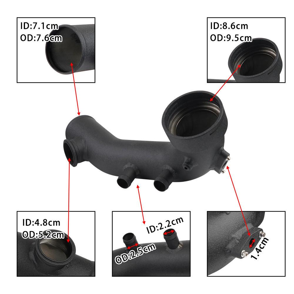 Air Intake Turbocharge Pipe Kit 50MM Pressure Relief Valve For BMW N54 E82 E88 E90 E92 135i 335i Car Engine Parts