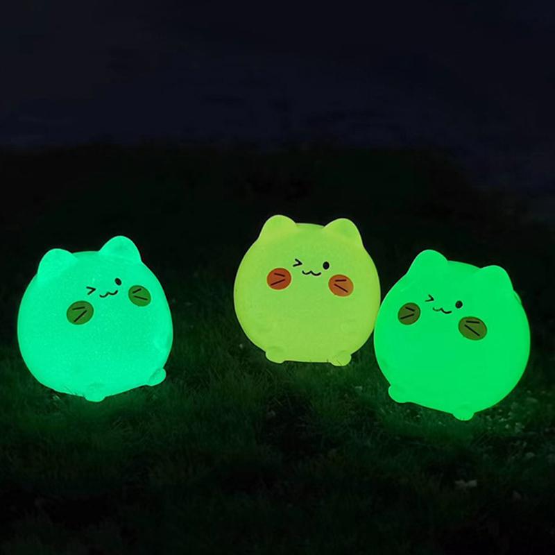 1 шт. светящиеся фигурки кошек для домашнего декора, миниатюрные фигурки, серебристые фигурки кошек, украшение стола, садовые принадлежности для садоводства своими руками