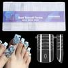 160 Pcs Toenail Forms Clear Toenail Extension Full Cover Tips with Accurate Markings for Manicure   At Home