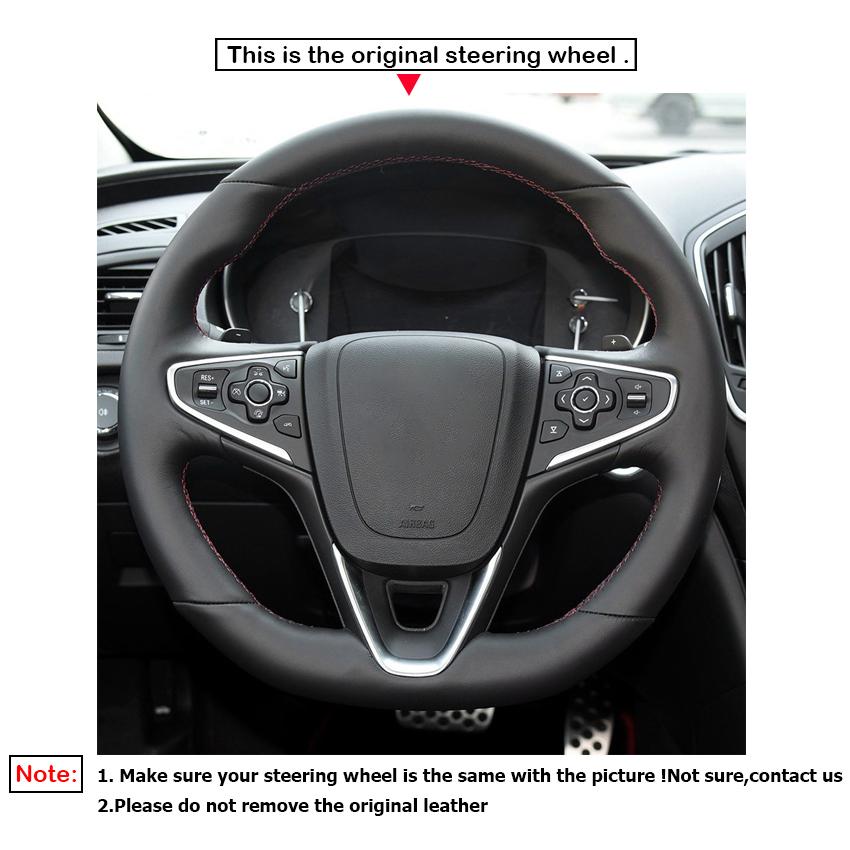 Черный Нескользящий мягкий чехол на руль из искусственной кожи для Opel Insignia OPC GrandSport 2013-2018 Buick Regal GS 2014-2016
